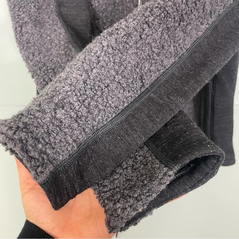 KUHL Kozet Full Zip Jacket Sweater Wool Blend Women’s‎ Size Medium Gray Black
